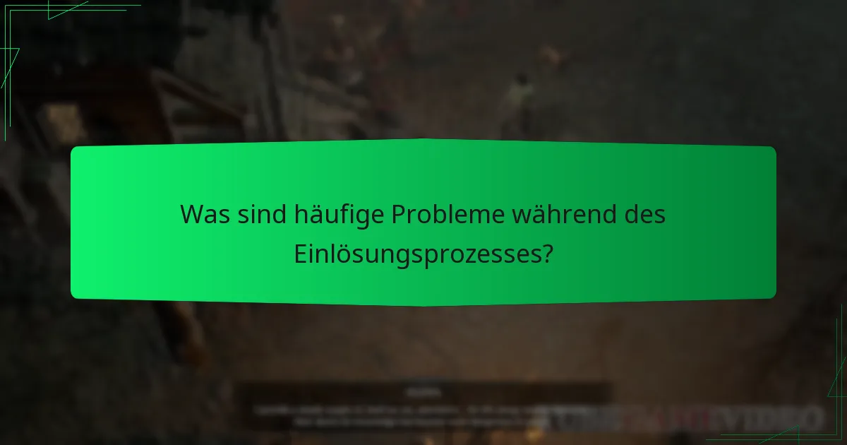Was sind häufige Probleme während des Einlösungsprozesses?